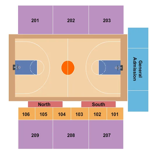 MEMORIAL GYMNASIUM UNIVERSITY OF MAINE BASKETBALL Seating Map Seating Chart