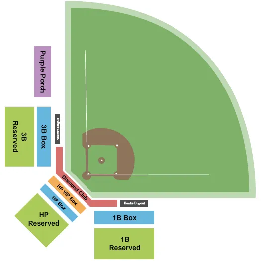 MEMORIAL STADIUM ID BASEBALL Seating Map Seating Chart