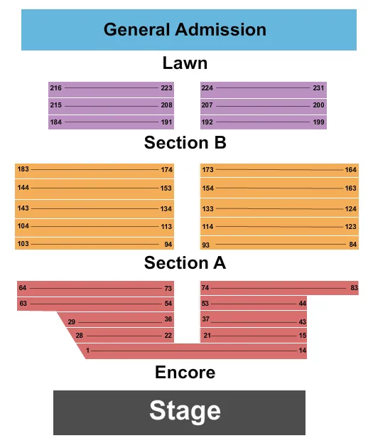 ENDSTAGE Seating Map Seating Chart