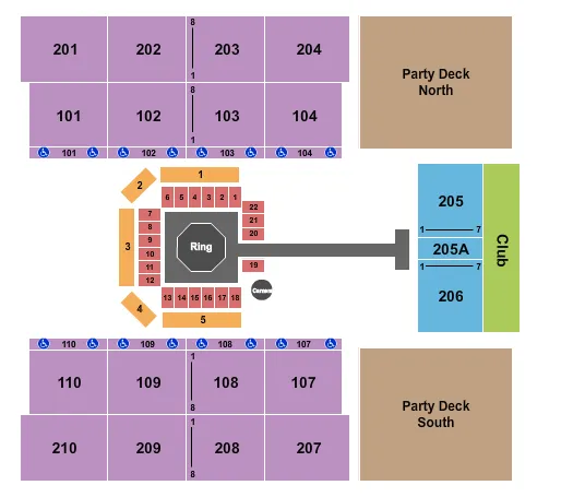 MMA Seating Map Seating Chart