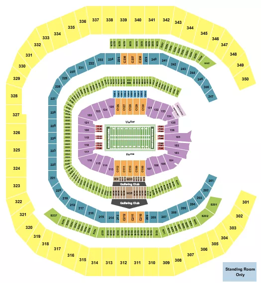 MERCEDES BENZ STADIUM FOOTBALL 3 Seating Map Seating Chart