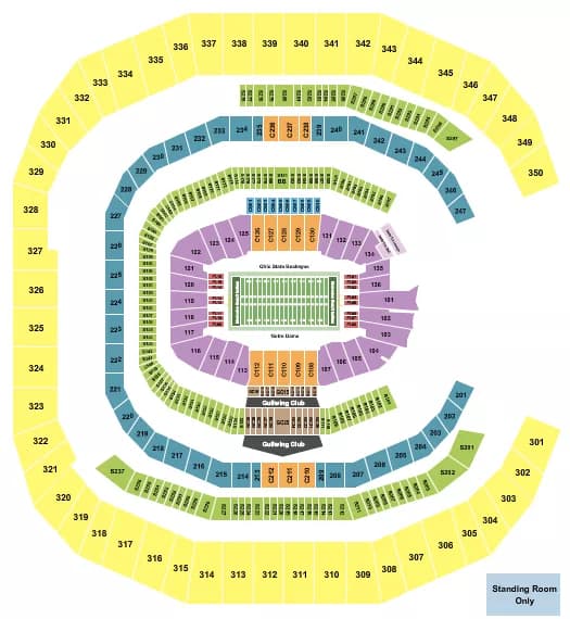 MERCEDES BENZ STADIUM FOOTBALL NATIONAL CHAMP Seating Map Seating Chart