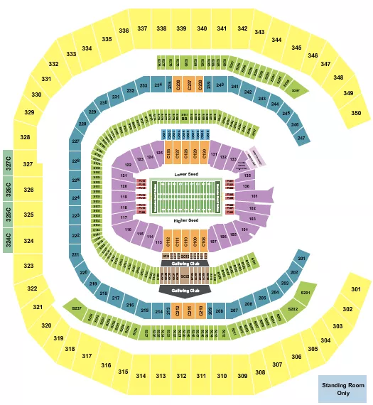 MERCEDES BENZ STADIUM FOOTBALL PEACHBOWL Seating Map Seating Chart