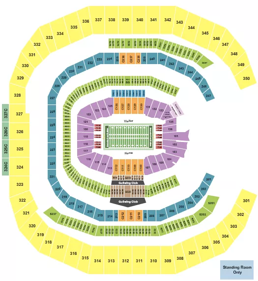 MERCEDES BENZ STADIUM FOOTBALL 2 Seating Map Seating Chart