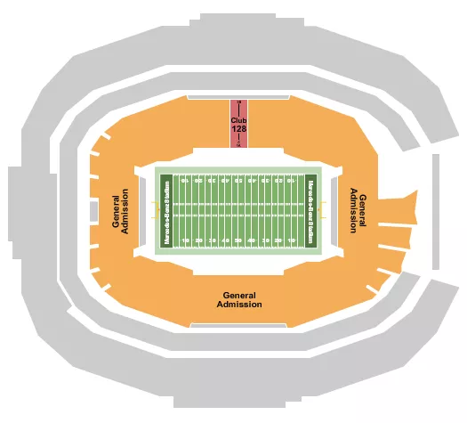 MERCEDES BENZ STADIUM GA CLUB Seating Map Seating Chart