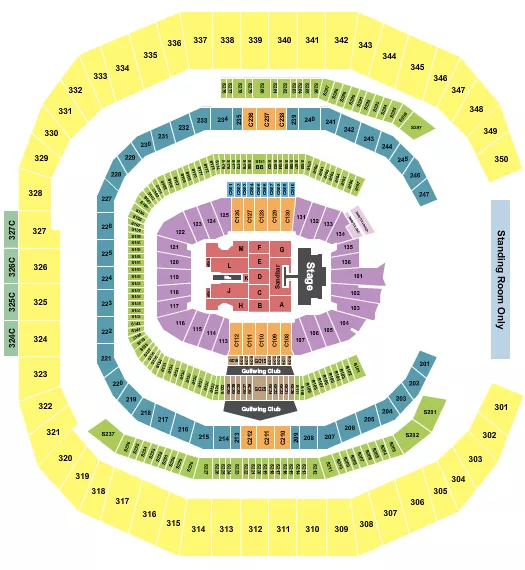 MERCEDES BENZ STADIUM KENNY CHESNEY Seating Map Seating Chart