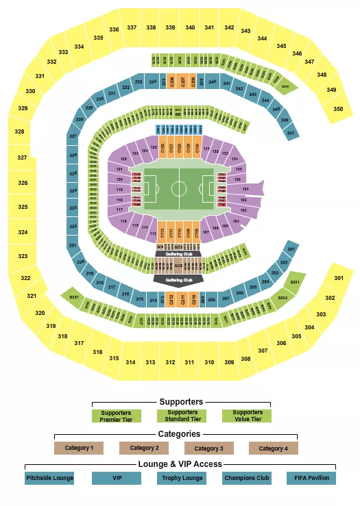 MERCEDES BENZ STADIUM SOCCER WC CATEGORY 3 Seating Map Seating Chart