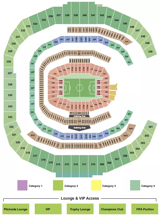 MERCEDES BENZ STADIUM SOCCER WC CATEGORY Seating Map Seating Chart