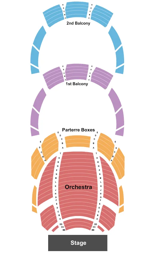 END STAGE Seating Map Seating Chart