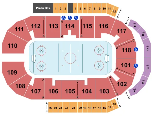 HOCKEY Seating Map Seating Chart