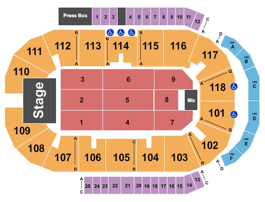 JEFF DUNHAM Seating Map Seating Chart