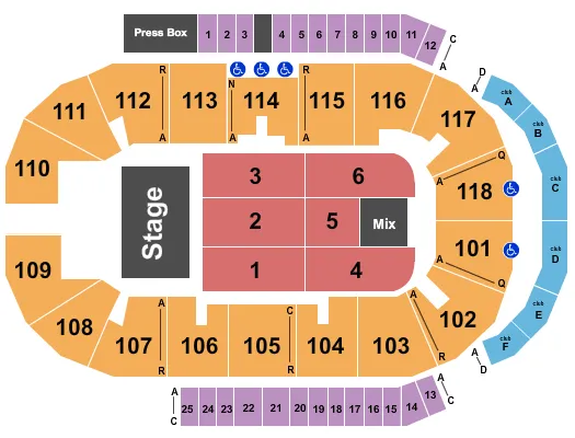 JOHN MELLENCAMP Seating Map Seating Chart