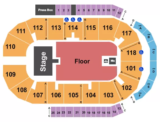 SUM 41 Seating Map Seating Chart