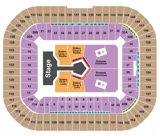 MERKUR SPIEL ARENA BACKSTREET BOYS Seating Map Seating Chart