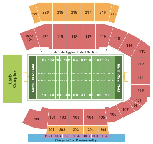 FOOTBALL Seating Map Seating Chart