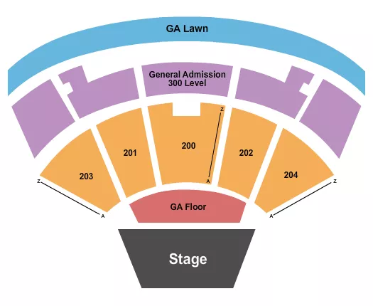 ENDSTAGE GA FLOOR GA 300 Seating Map Seating Chart