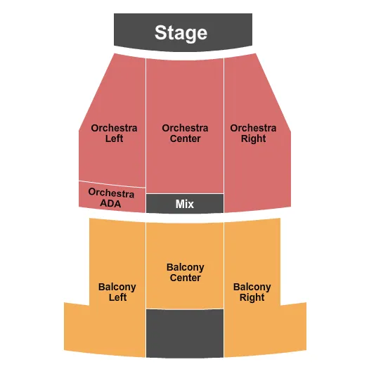 METROPOLITAN THEATRE WV ENDSTAGE Seating Map Seating Chart