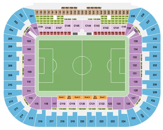 SOCCER Seating Map Seating Chart