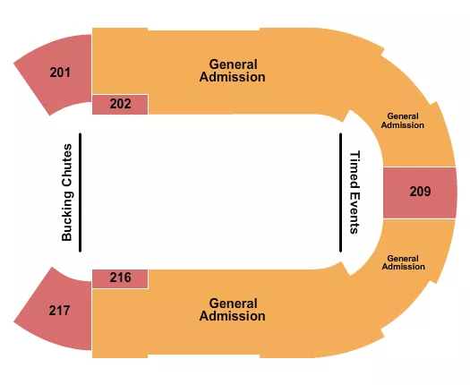 MID AMERICA CENTER RODEO Seating Map Seating Chart