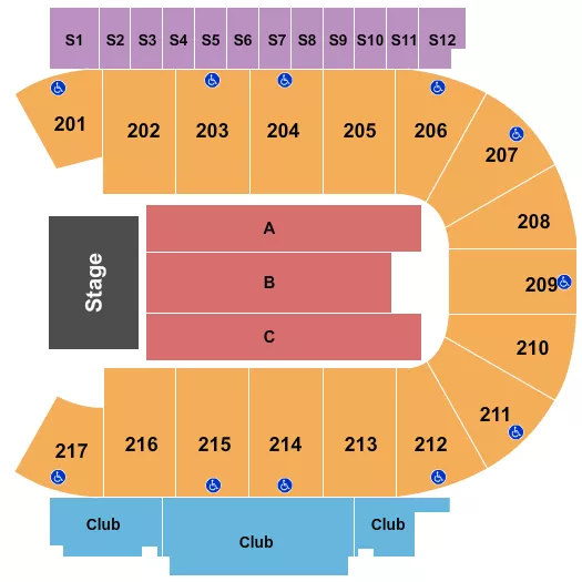 MID AMERICA CENTER TSO 2 Seating Map Seating Chart