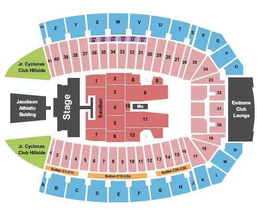 KENNY CHESNEY Seating Map Seating Chart