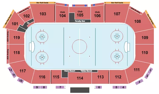 HOCKEY Seating Map Seating Chart