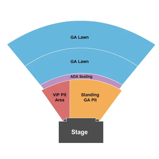 GA VIP PIT; GA LAWN Seating Map Seating Chart