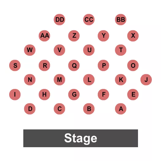 MIDLAND THEATRE OH ENDSTAGE TABLES Seating Map Seating Chart