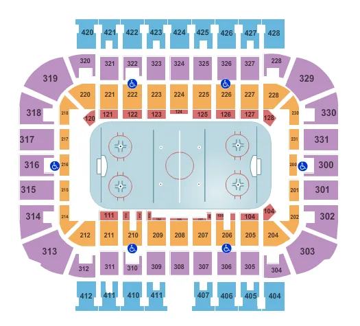 ADMIRALS HOCKEY Seating Map Seating Chart