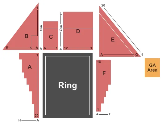 WWE NXT Seating Map Seating Chart