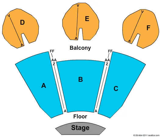 END STAGE Seating Map Seating Chart