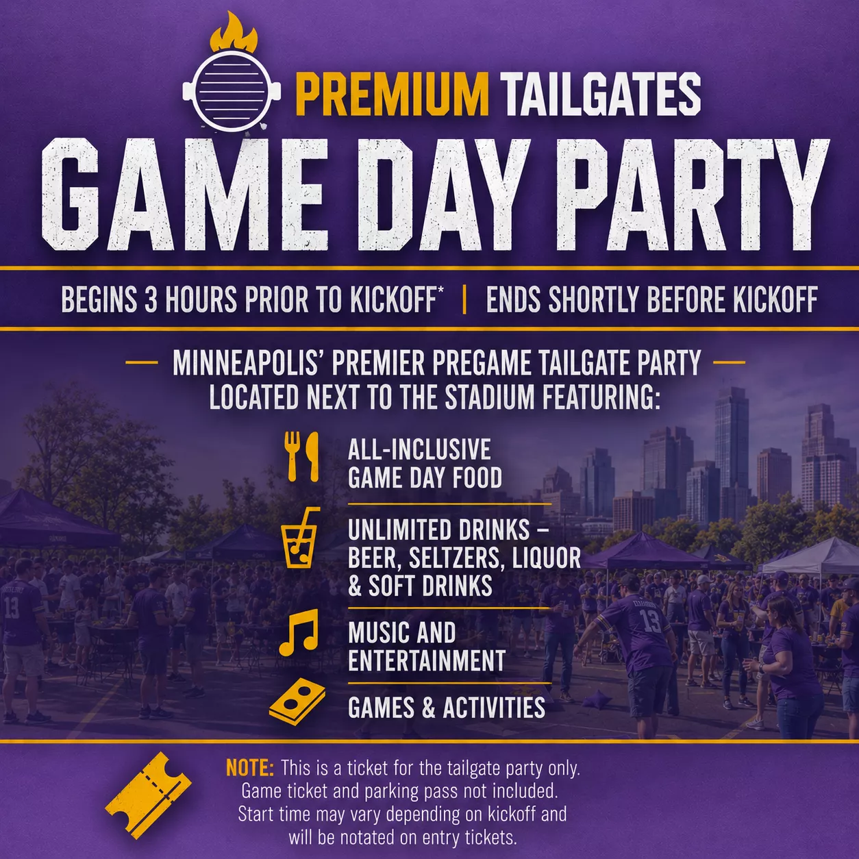 PREMIUM TAILGATE LOT MN PREMIUM TAILGATE Seating Map Seating Chart