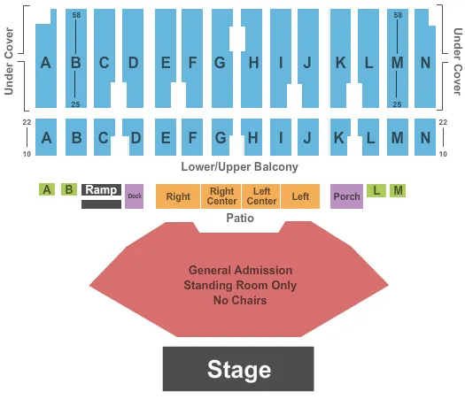 ENDSTAGE GA FLR Seating Map Seating Chart