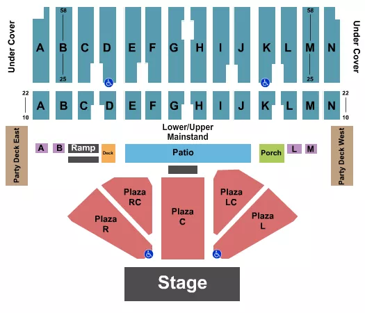 END STAGE Seating Map Seating Chart
