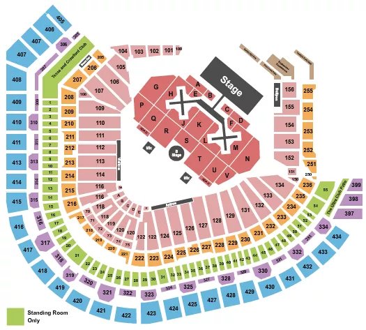 CHRIS BROWN Seating Map Seating Chart
