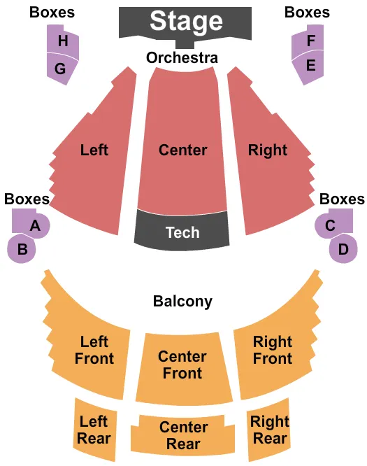 END STAGE Seating Map Seating Chart