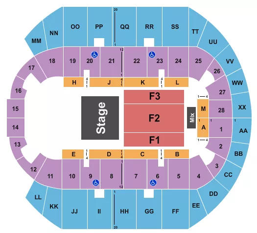 HALF HOUSE 2 Seating Map Seating Chart
