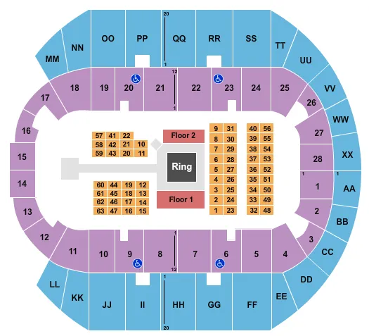 MMA Seating Map Seating Chart