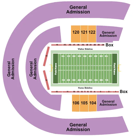 FOOTBALL Seating Map Seating Chart
