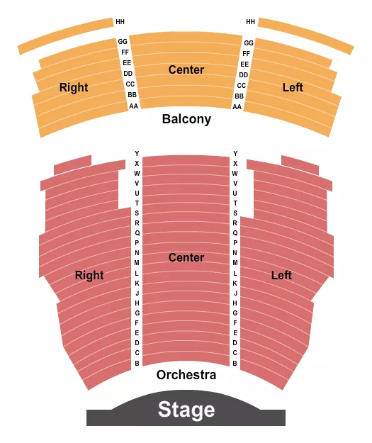 END STAGE Seating Map Seating Chart