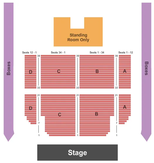 ENDSTAGE 2 Seating Map Seating Chart