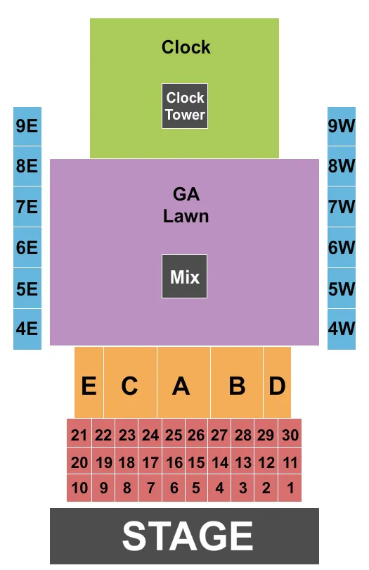 ENDSTAGE 3 Seating Map Seating Chart