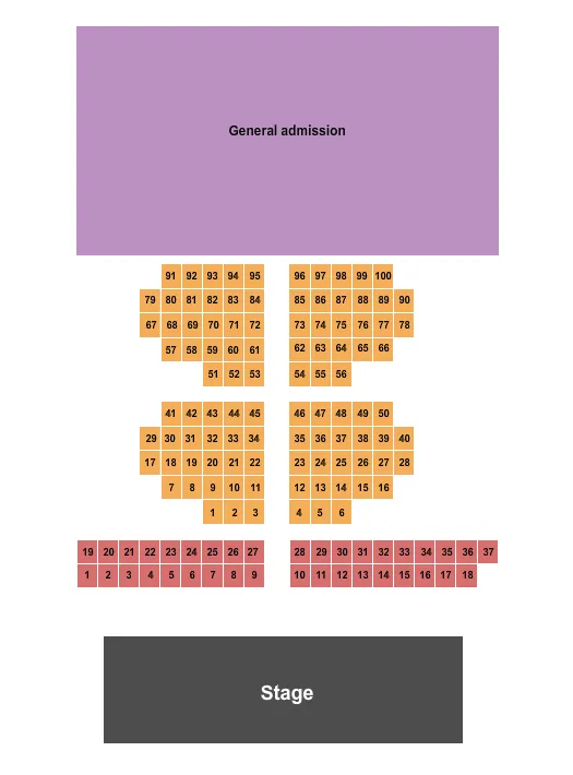 ENDSTAGE PODS Seating Map Seating Chart