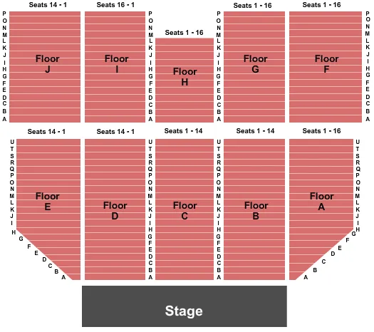 PINK MARTINI Seating Map Seating Chart