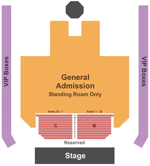 BLUES FESTIVAL Seating Map Seating Chart