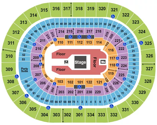 FORREST FRANK Seating Map Seating Chart