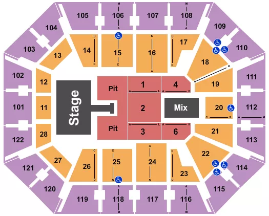 MOHEGAN SUN ARENA CT KEHLANI Seating Map Seating Chart