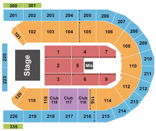 ENDSTAGE 7 Seating Map Seating Chart