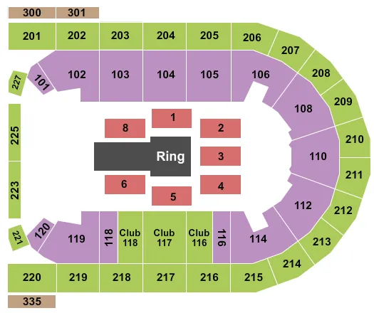 WWE Seating Map Seating Chart
