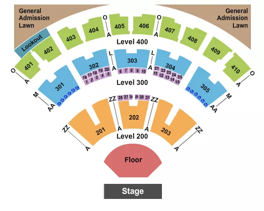 ENDSTAGE GA Seating Map Seating Chart
